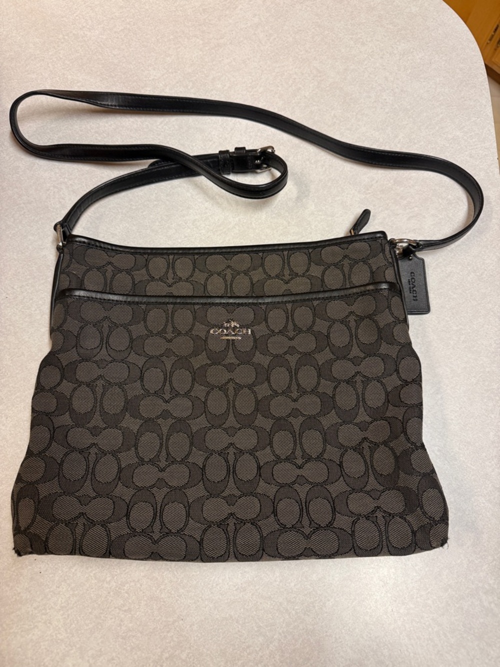 Coach Brown/Black Signature Crossbody Bag